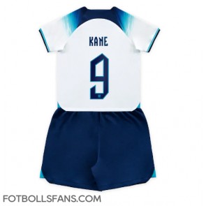 England Harry Kane #9 Replika Hemmatröja Barn VM 2022 Kortärmad (+ Korta byxor)